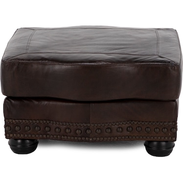 Alfred Leather Ottoman