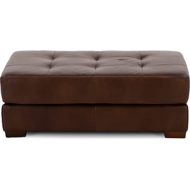 George Leather Cocktail Ottoman