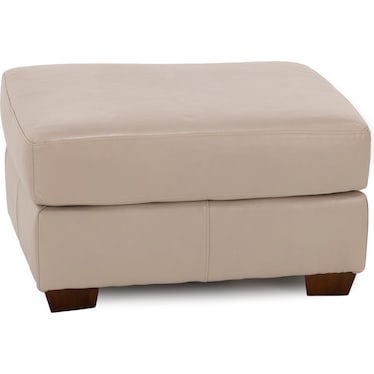 Rupert Leather Ottoman