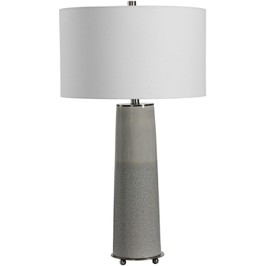 Grey 2-Tone Ceramic Table Lamp 31"H