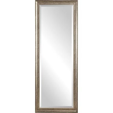 Burnished Silver Finish Beveled Leaner Mirror 30"W x 78"H