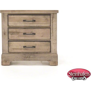 Cool Rustic Nightstand, Grey