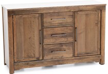 vaughan bassett brown buffet server sideboard   
