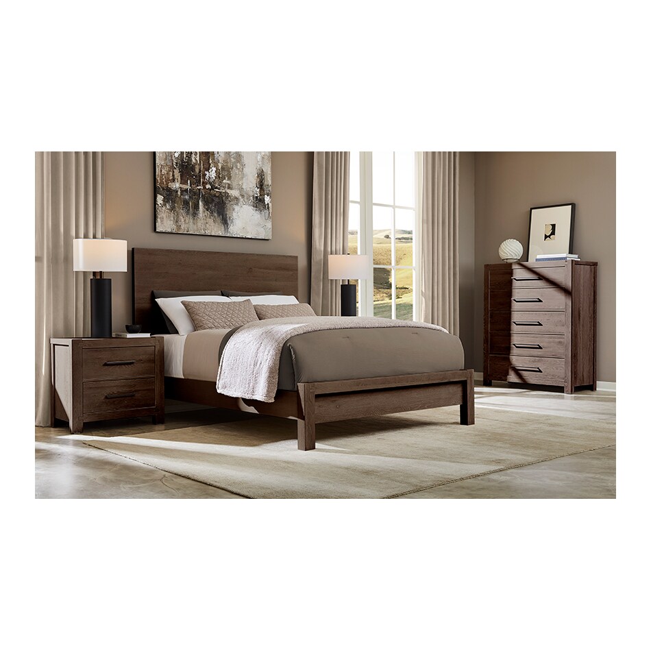 vaughan bassett brown king bed package pkp  