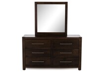vaughan bassett brown mirror   
