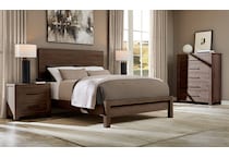 vaughan bassett brown queen bed package pqp  