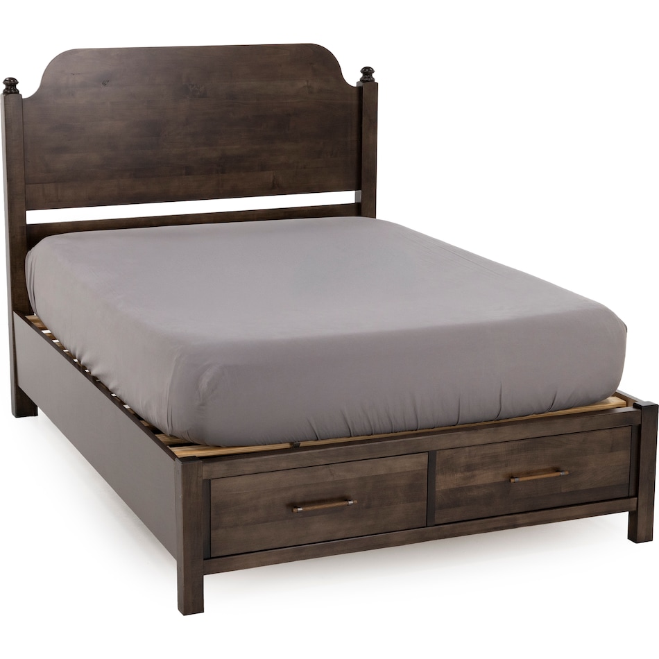 vaughan bassett brown queen bed package psq  