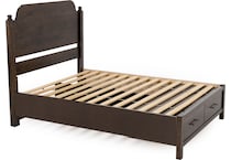 vaughan bassett brown queen bed package psq  