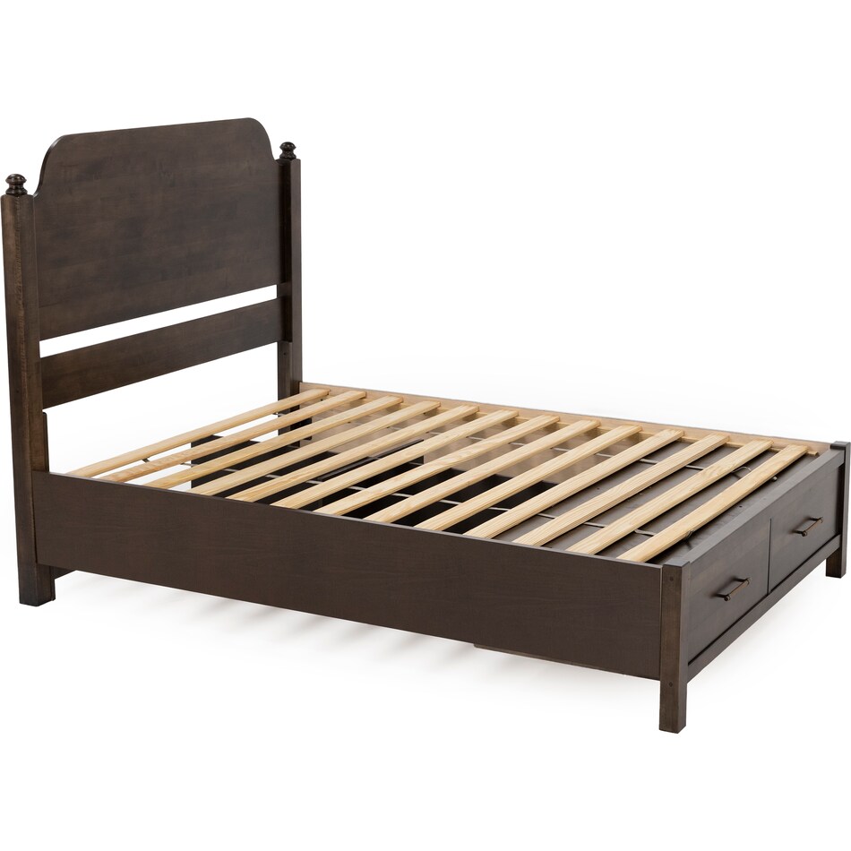 vaughan bassett brown queen bed package psq  