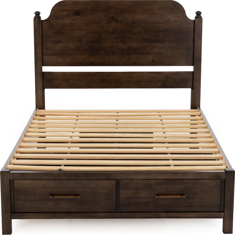 vaughan bassett brown queen bed package psq  