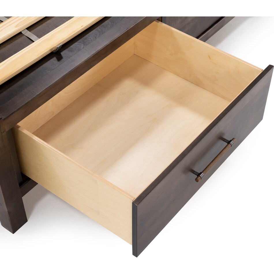 vaughan bassett brown queen bed package psq  