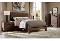 vaughan bassett brown queen bed package lifestyle image pqp  