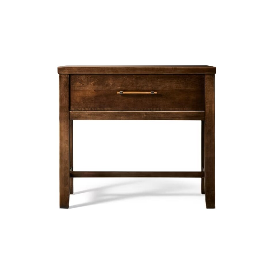 vaughan bassett brown single drawer   