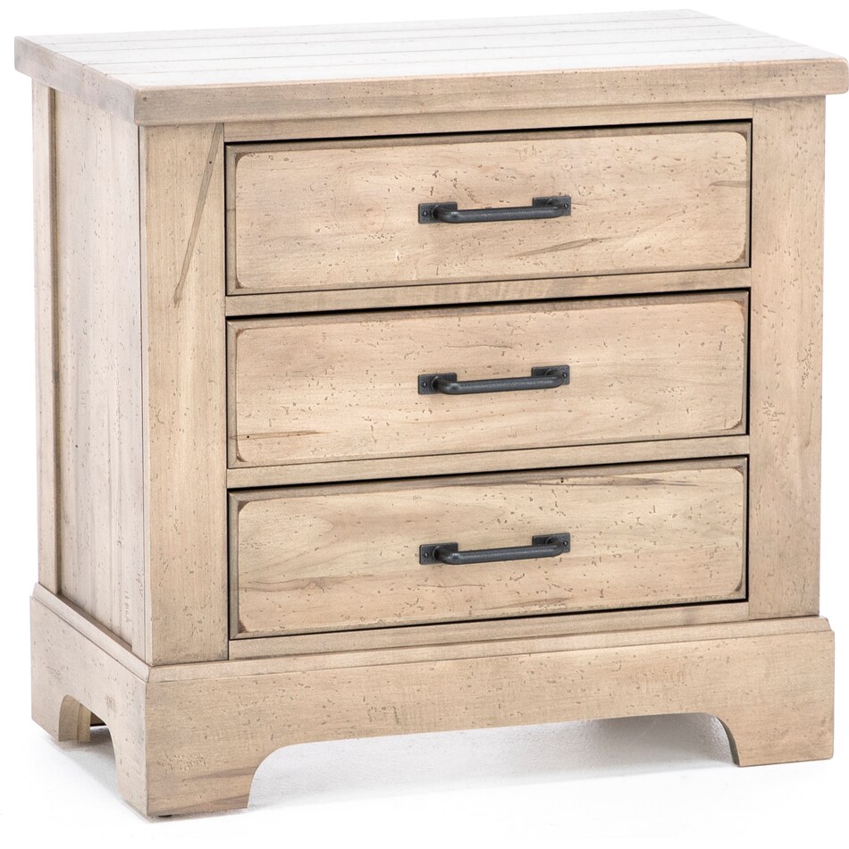 vaughan bassett brown three drawer   