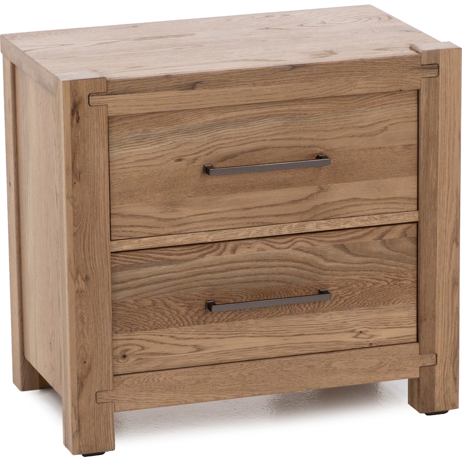 vaughan bassett brown two drawer   