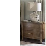 vaughan bassett brown two drawer   