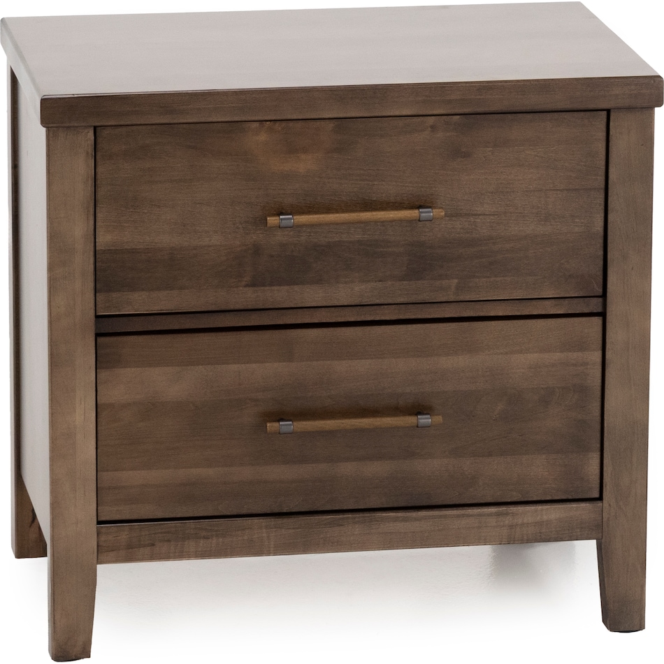 vaughan bassett brown two drawer   