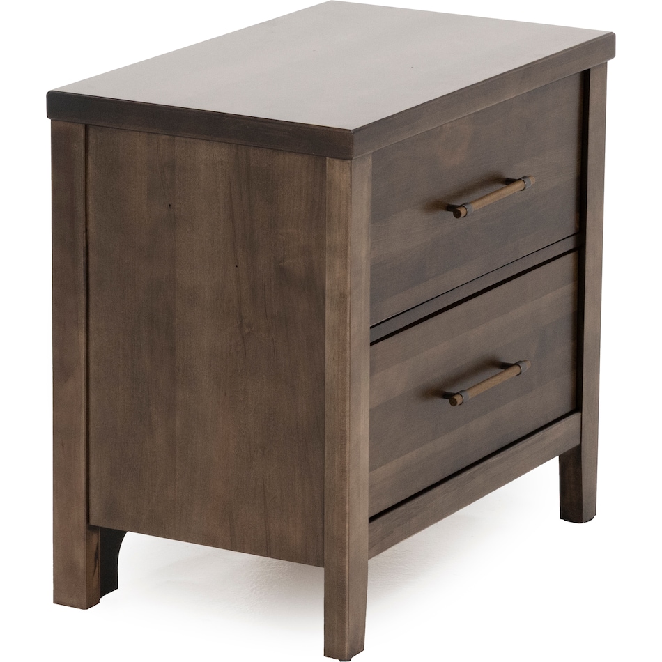 vaughan bassett brown two drawer   