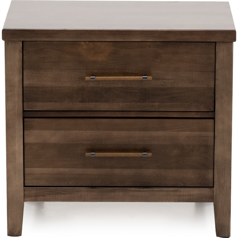 vaughan bassett brown two drawer   