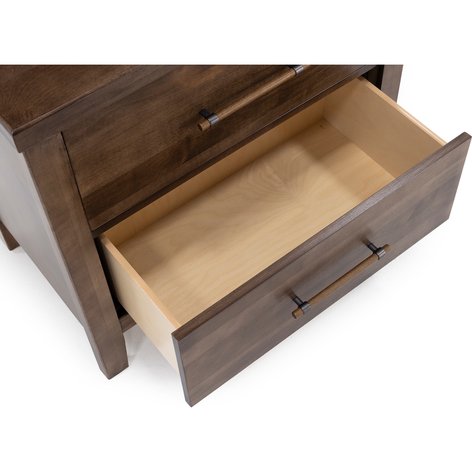 vaughan bassett brown two drawer   