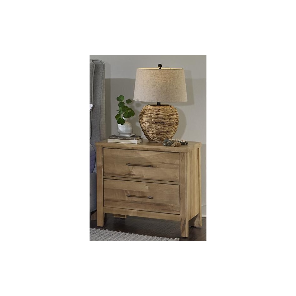 vaughan bassett brown two drawer   