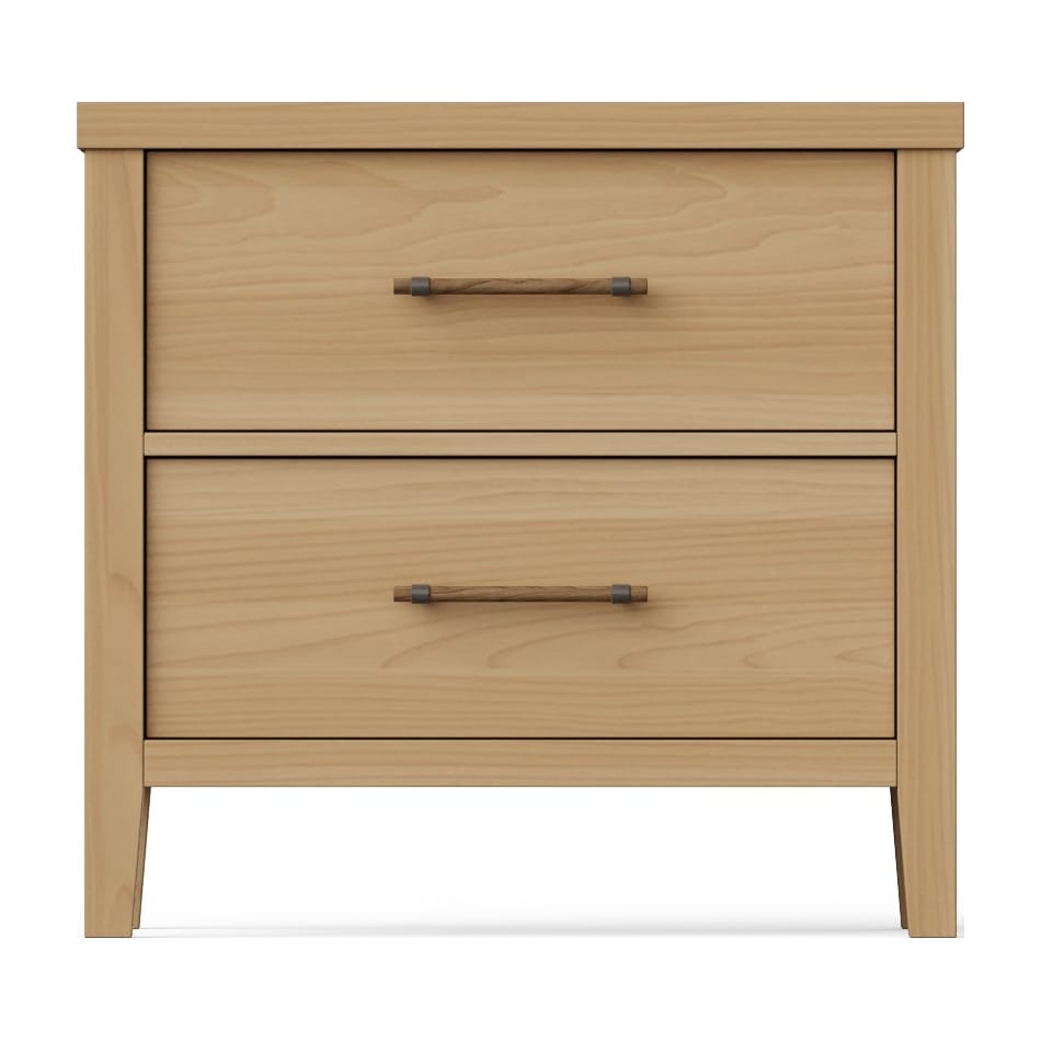 vaughan bassett brown two drawer   