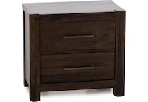 vaughan bassett brown two drawer   