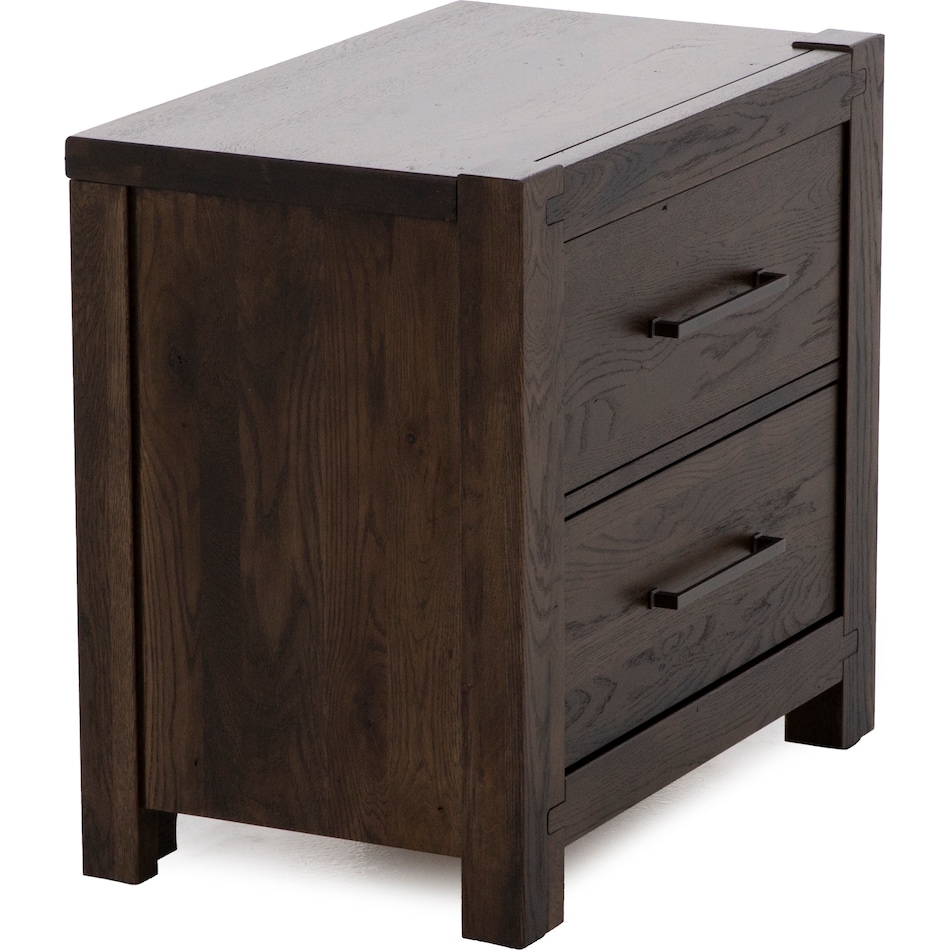 vaughan bassett brown two drawer   