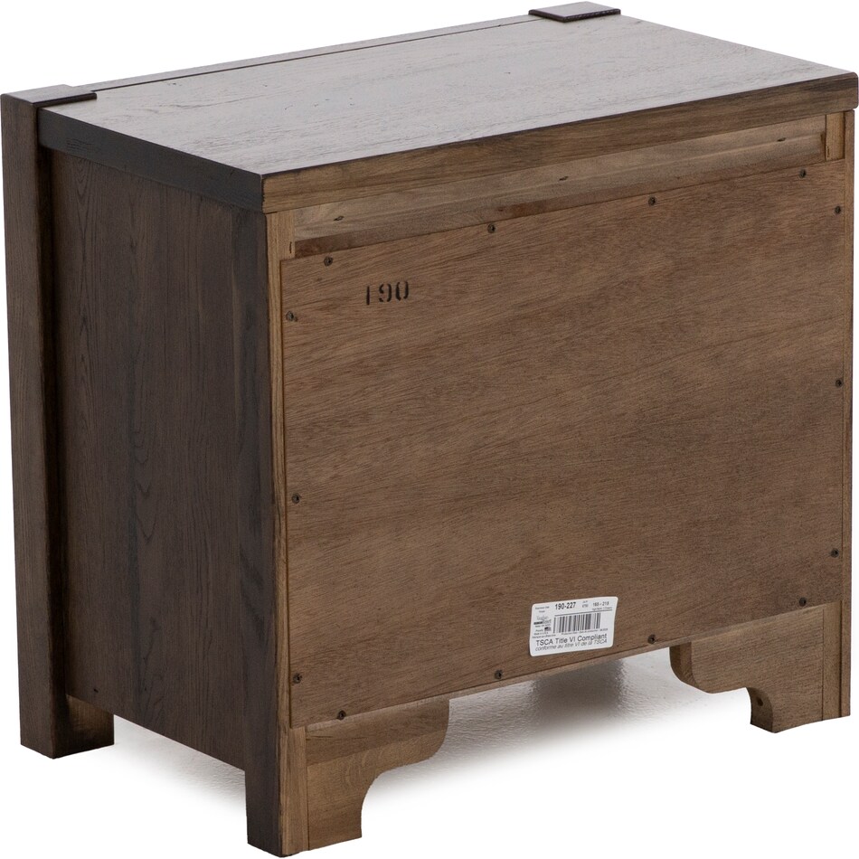 vaughan bassett brown two drawer   