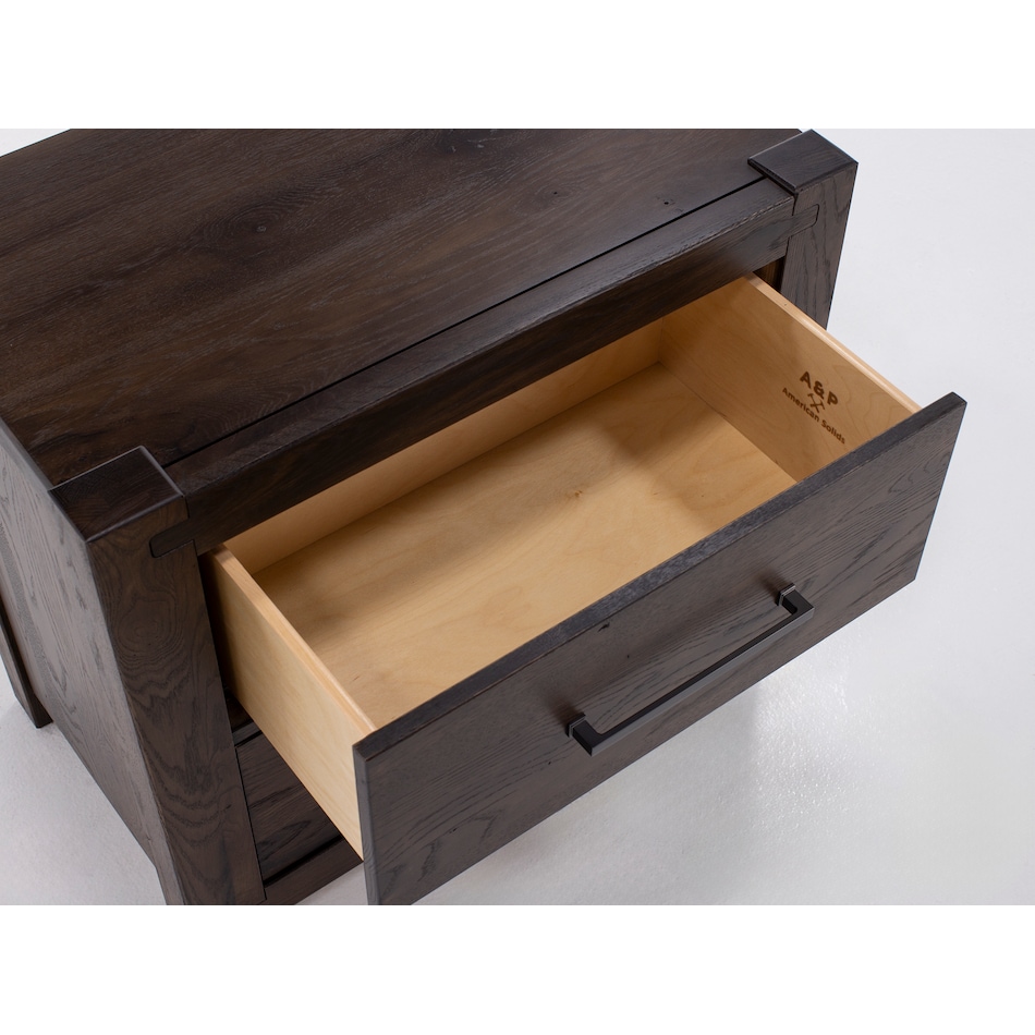 vaughan bassett brown two drawer   