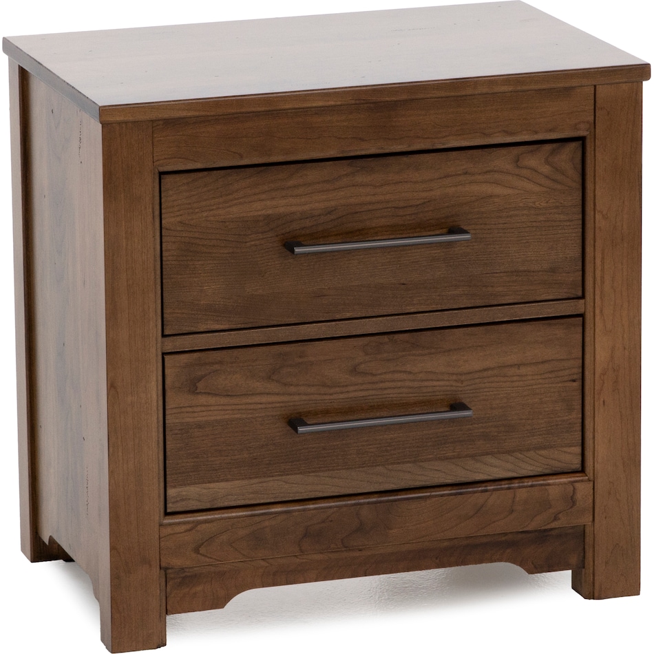 vaughan bassett brown two drawer   