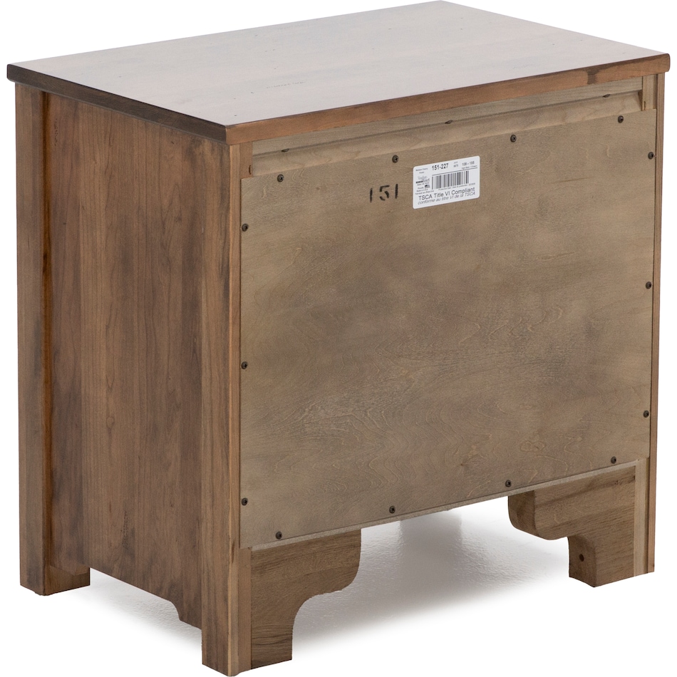 vaughan bassett brown two drawer   