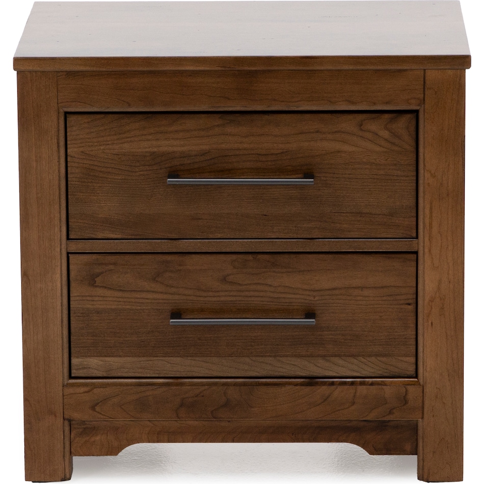 vaughan bassett brown two drawer   