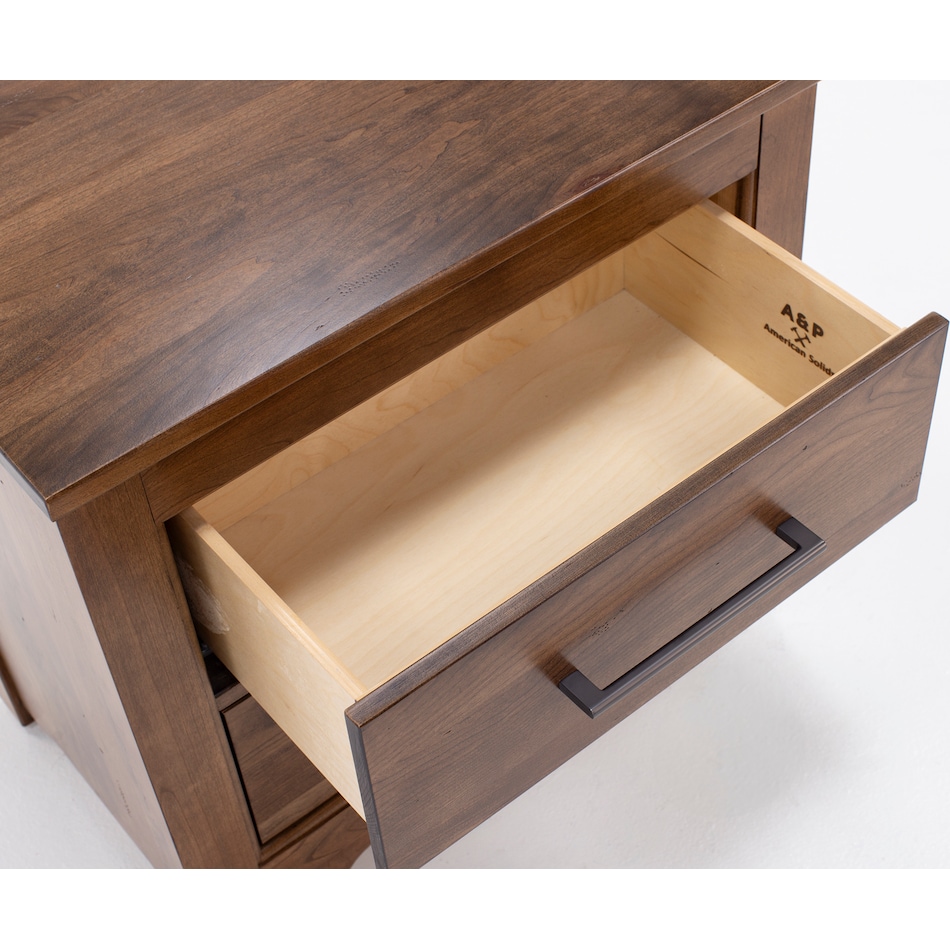 vaughan bassett brown two drawer   