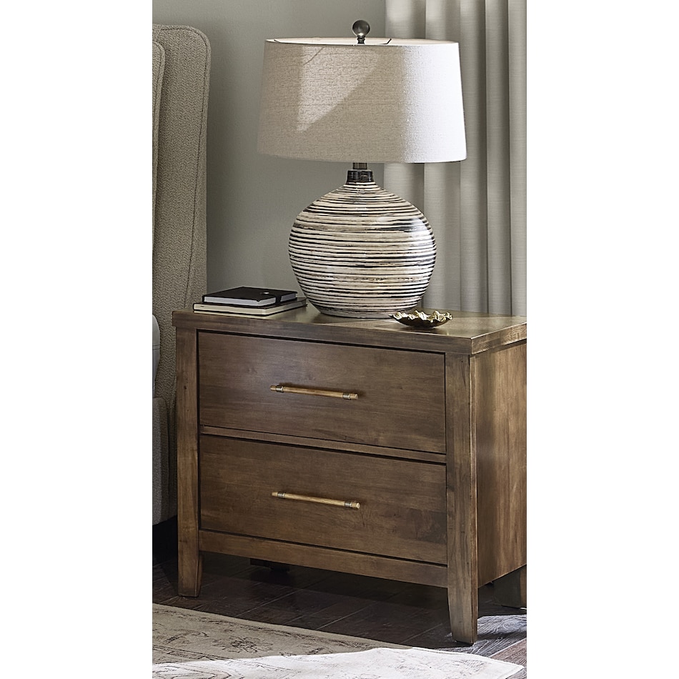 vaughan bassett brown two drawer lifestyle image   