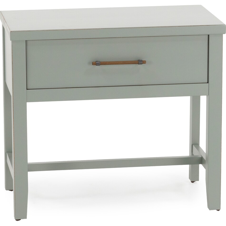 vaughan bassett green single drawer   