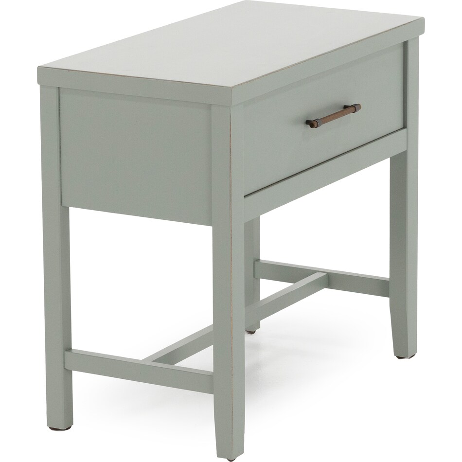 vaughan bassett green single drawer   