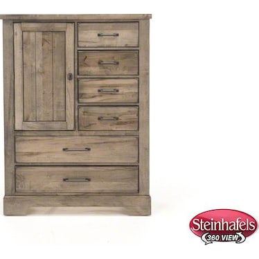 Cool Rustic Door and Drawer Chest, Grey