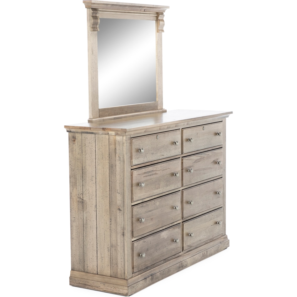 vaughan bassett grey mirror   