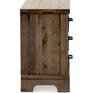 Cool Rustic Nightstand, Grey