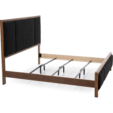 Crafted Cherry Queen Upholstered Panel Bed