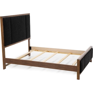 Crafted Cherry Upholstered Panel Bed