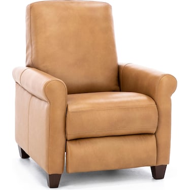 Paisley Leather Push Back High Leg Recliner