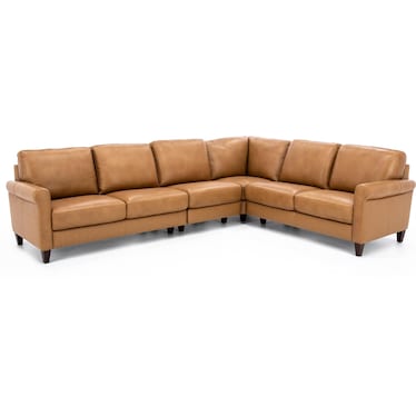 Paisley 4-Pc. Leather Sectional