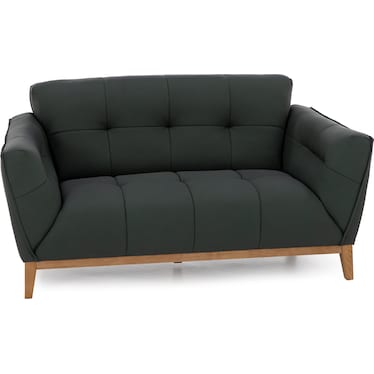 Rose Leather Loveseat