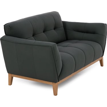 Rose Leather Loveseat