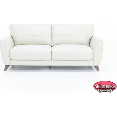 Paloma Leather Sofa in Ice