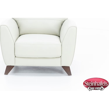 Paloma Leather Chair in Ice