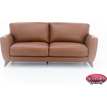 Paloma Leather Sofa in Caramel