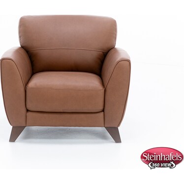 Paloma Leather Chair in Caramel
